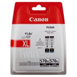 Canon originálna náplň PGI-570BK XL 0318C007 black (čierna) dualpack 2 x 22 ml 2 x 500 strán